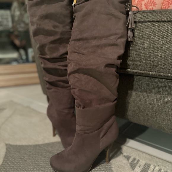 Thalia Sodi Womens Brisa Fabric Knee High Boots (adjustable to calf size) size 7 - Picture 2 of 7